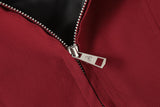 DAXUEN Relaxed fit bomber jacket in black and burgundy