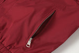 DAXUEN Relaxed fit bomber jacket in black and burgundy