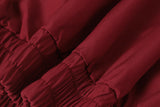 DAXUEN Relaxed fit bomber jacket in black and burgundy