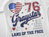 DAXUEN Women's short-sleeved patriotic graphic t-shirt