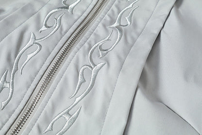 DAXUEN Embroidered relaxed fit bomber jacket