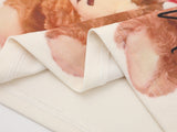 DAXUEN Slim-fit raglan sleeve T-shirt with bear graphic