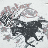 DAXUEN Oversized heather grey vintage graphic t-shirt