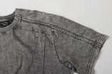 DAXUEN Oversized short-sleeved distressed crewneck T-shirt