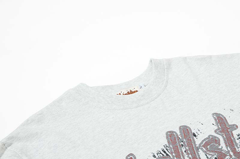DAXUEN Oversized heather grey vintage graphic t-shirt