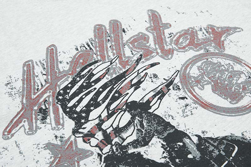 DAXUEN Oversized heather grey vintage graphic t-shirt