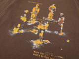 DAXUEN Oversized graphic T-shirt with human figures and text