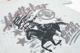 DAXUEN Oversized heather grey vintage graphic t-shirt
