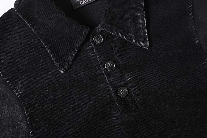 DAXUEN Retro two-tone short-sleeved polo shirt