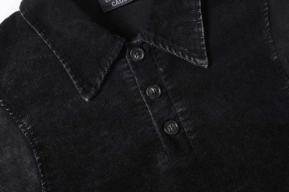 DAXUEN Retro two-tone short-sleeved polo shirt