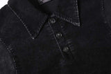 DAXUEN Retro two-tone short-sleeved polo shirt