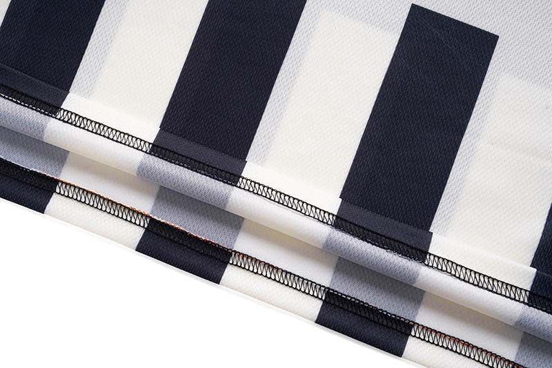 DAXUEN MT99 striped jersey polo shirt