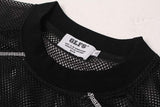 DAXUEN Relaxed-fit mesh t-shirt with contrasting stitching
