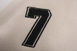 DAXUEN Retro letter badge contrast color short sleeve t-shirt