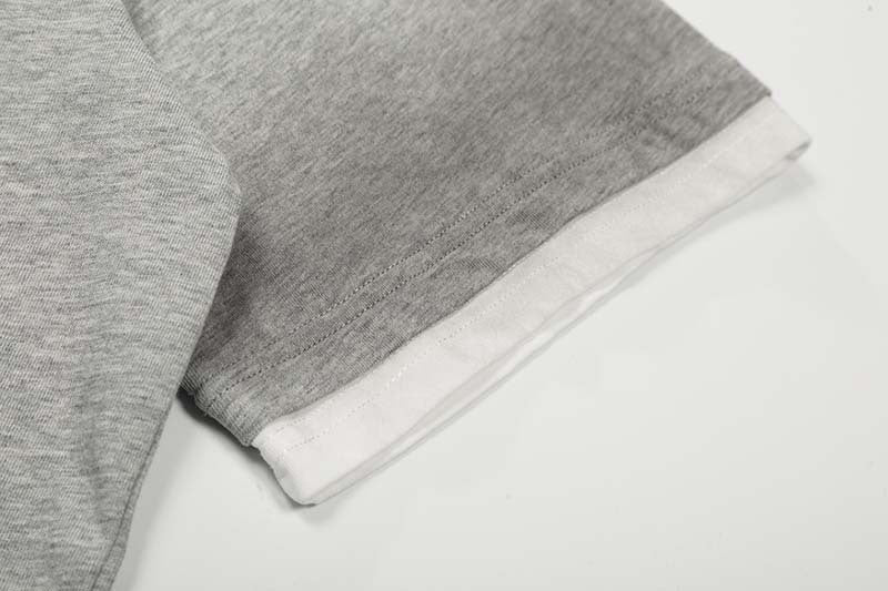 DAXUEN Grey marl short-sleeved t-shirt with graphic print
