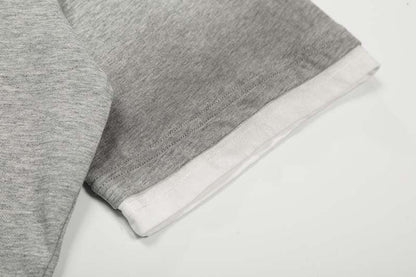 DAXUEN Grey marl short-sleeved t-shirt with graphic print