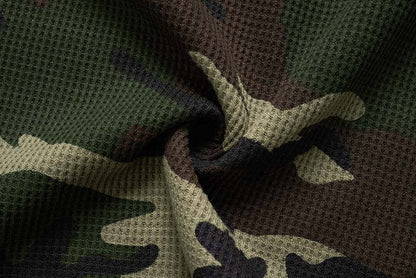DAXUEN Camouflage long-sleeved crew neck T-shirt