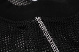 DAXUEN Relaxed-fit mesh t-shirt with contrasting stitching