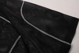 DAXUEN Relaxed-fit mesh t-shirt with contrasting stitching