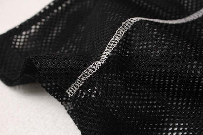 DAXUEN Relaxed-fit mesh t-shirt with contrasting stitching
