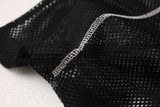 DAXUEN Relaxed-fit mesh t-shirt with contrasting stitching