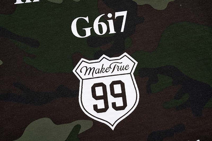 DAXUEN Camouflage graphic crewneck t-shirt