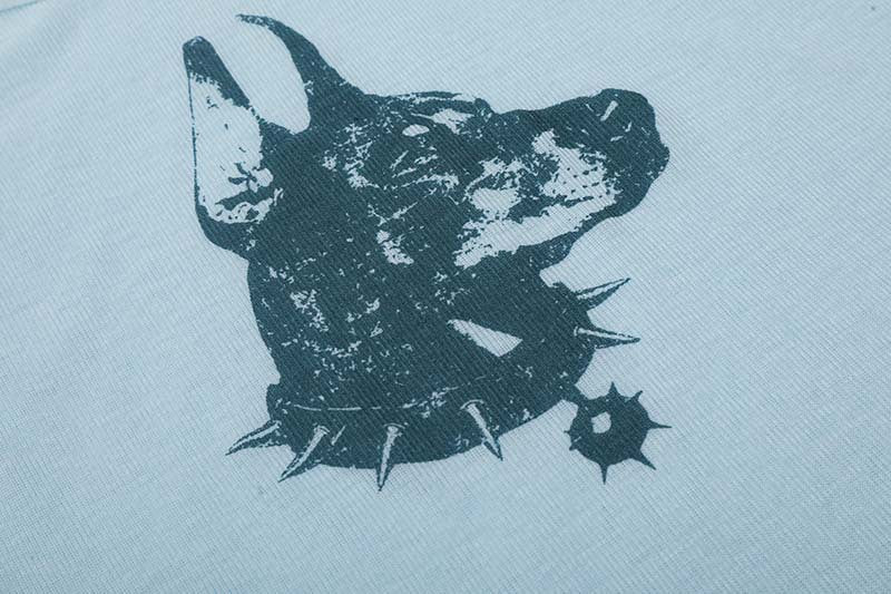 DAXUEN Long-sleeved tee with doberman graphic