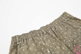 DAXUEN Faded polka dot wide leg pants with musical embroidery