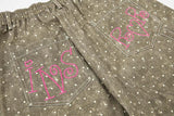DAXUEN Faded polka dot wide leg pants with musical embroidery