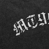 DAXUEN Distressed charcoal grey graphic t-shirt with gothic prints