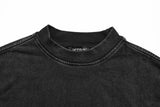 DAXUEN Distressed charcoal grey graphic t-shirt with gothic prints