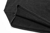 DAXUEN Distressed charcoal grey graphic t-shirt with gothic prints