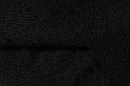 DAXUEN Black diamond jacquard short-sleeved polo shirt
