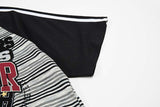 DAXUEN Men's oversized short-sleeved striped t-shirt