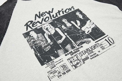 DAXUEN New Revolution vintage graphic short-sleeved T-shirt