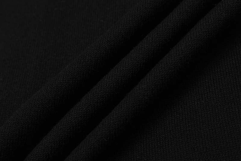 DAXUEN Black diamond jacquard short-sleeved polo shirt