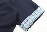 DAXUEN Plaid patchwork short-sleeved polo shirt