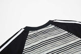DAXUEN Men's oversized short-sleeved striped t-shirt