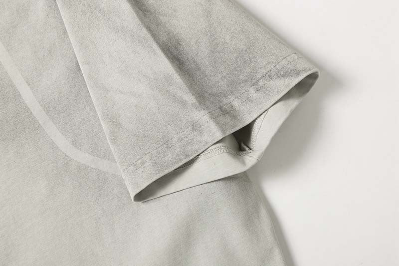 DAXUEN Short-sleeved gradient panel T-shirt with contrast trim