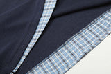 DAXUEN Plaid patchwork short-sleeved polo shirt