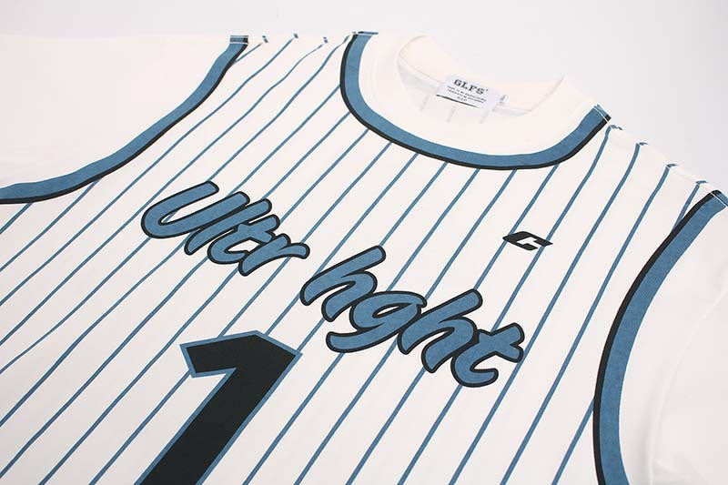 DAXUEN Layered striped graphic short-sleeved t-shirt