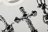 DAXUEN Gothic skull graphic short-sleeve crew neck top