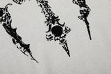 DAXUEN Gothic skull graphic short-sleeve crew neck top