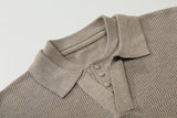 DAXUEN Men's short-sleeved knitted polo shirt