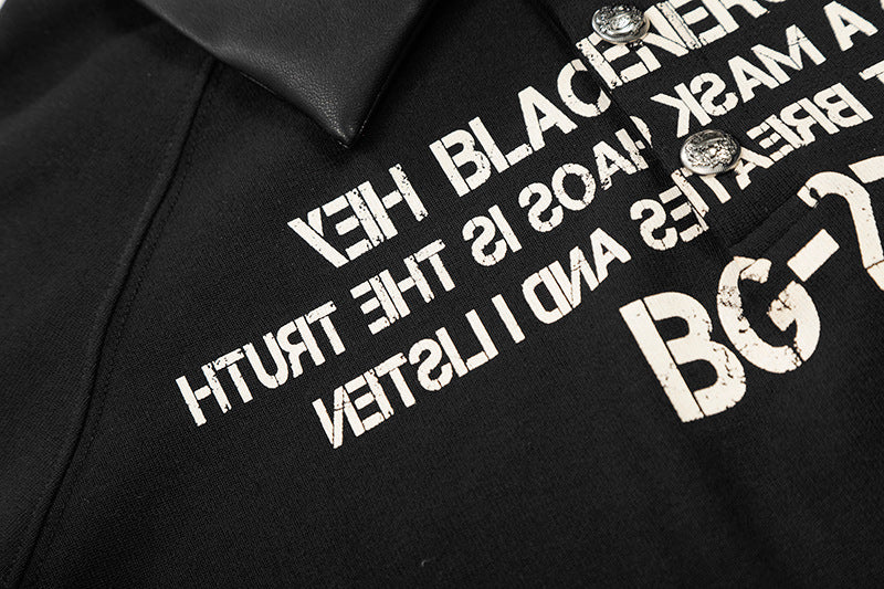 DAXUEN Distressed graphic polo shirt with unique designs