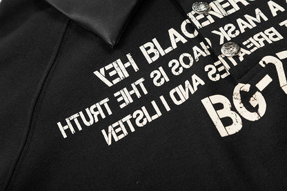 DAXUEN Distressed graphic polo shirt with unique designs