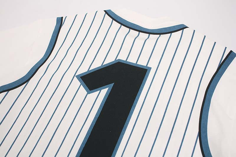 DAXUEN Layered striped graphic short-sleeved t-shirt