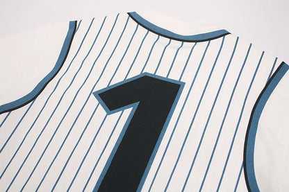 DAXUEN Layered striped graphic short-sleeved t-shirt