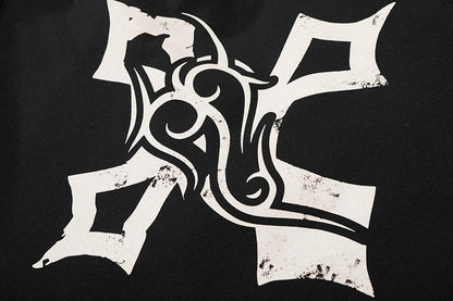DAXUEN Distressed graphic polo shirt with unique designs