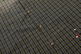DAXUEN Oversized plaid button-up shirt with embroidery